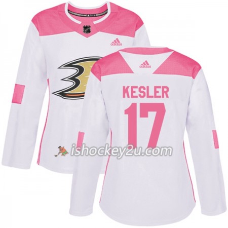 Dame NHL Anaheim Ducks Trøje Ryan Kesler 17 Adidas 2017-2018 Hvid Lyserød Fashion Authentic